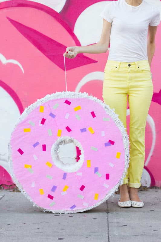 Donut pinata for a donut birthday party