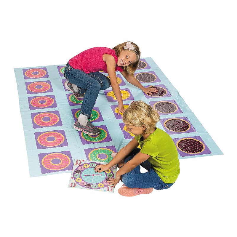 Twister inspired donut party game