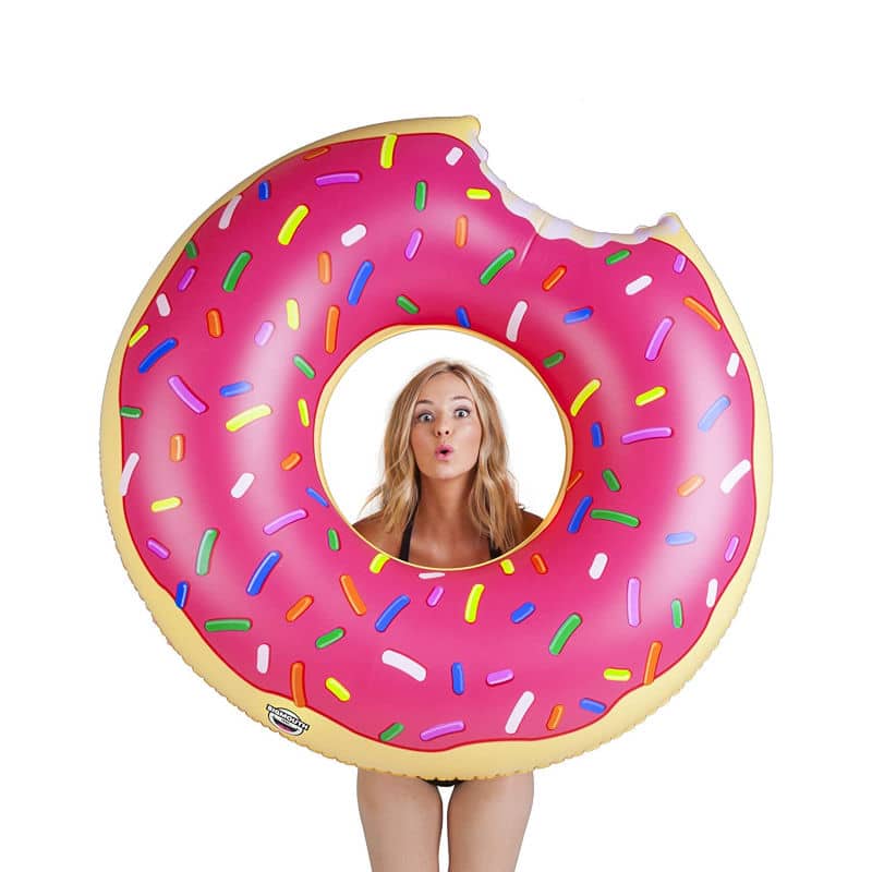 Donut pool float for a donut party photo opp