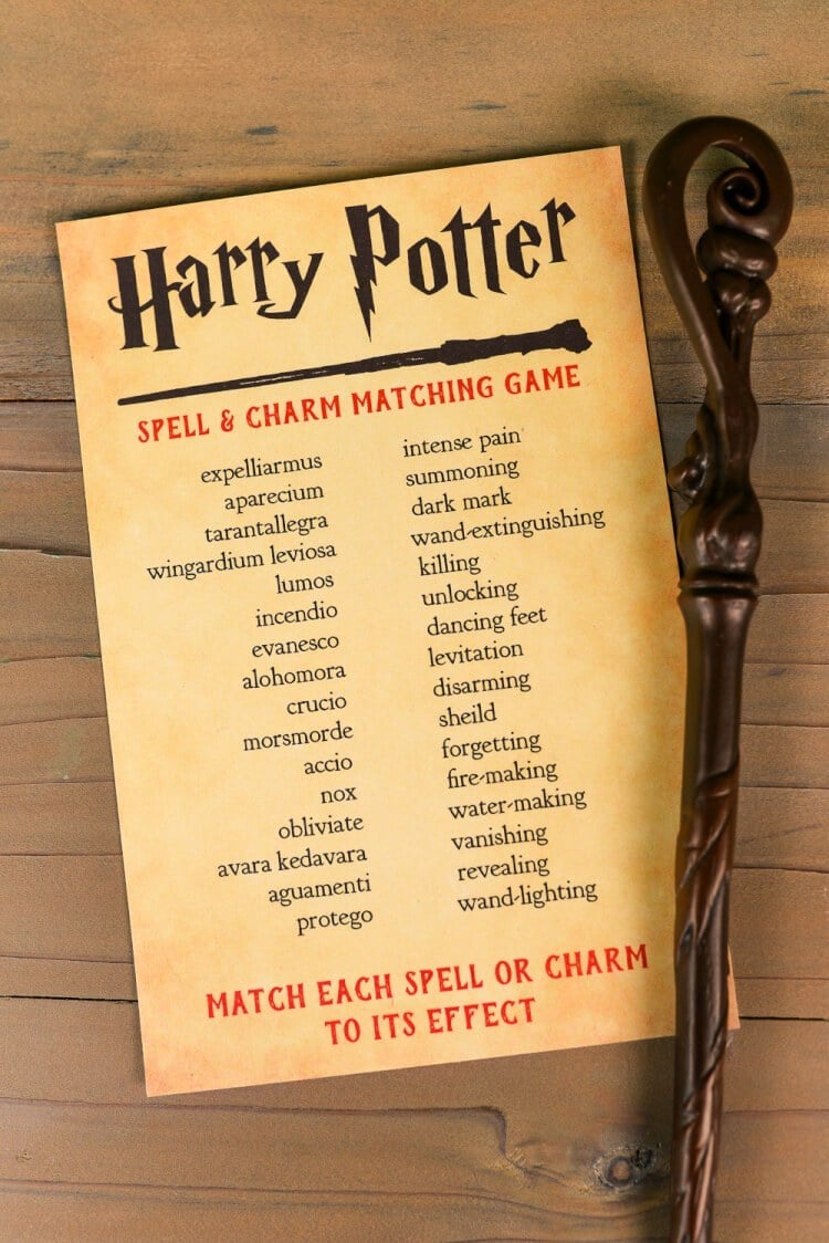 Harry Potter games matching potions and their results