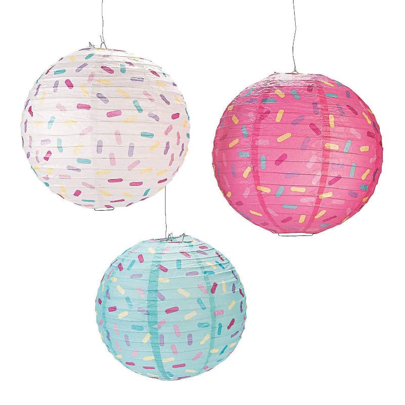 Party lanterns make great donut party decorations