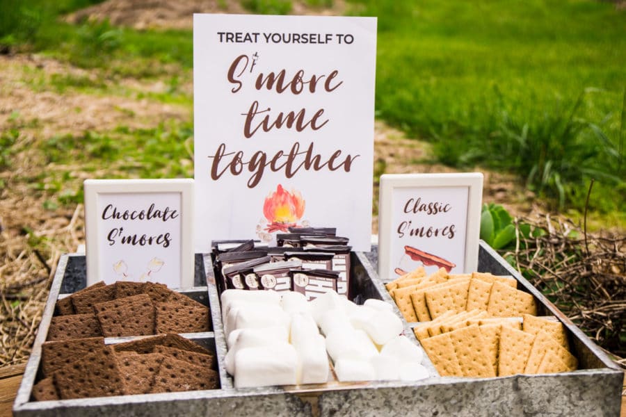 A DIY s'mores bar