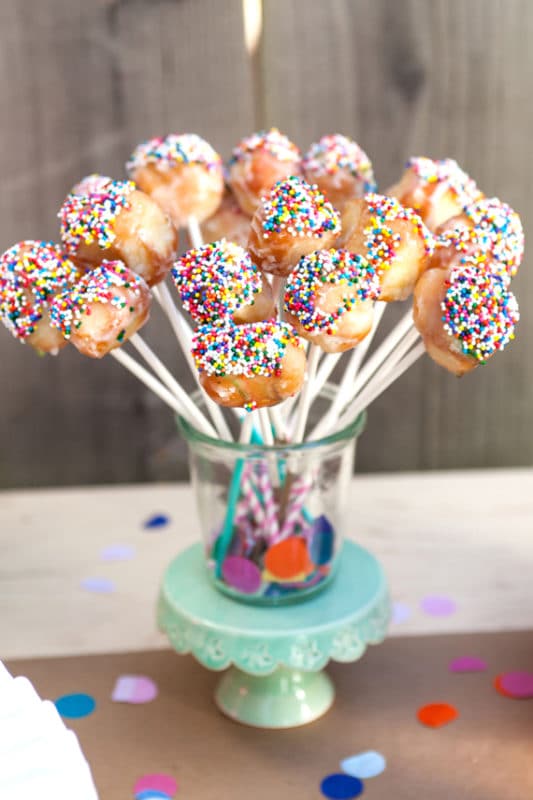 Donut cake holes for a donut party