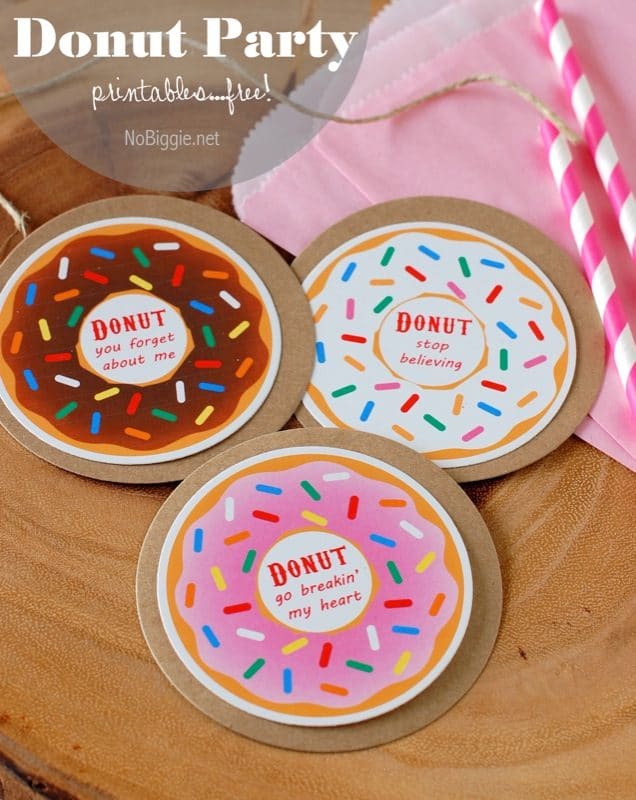 Donut party printables