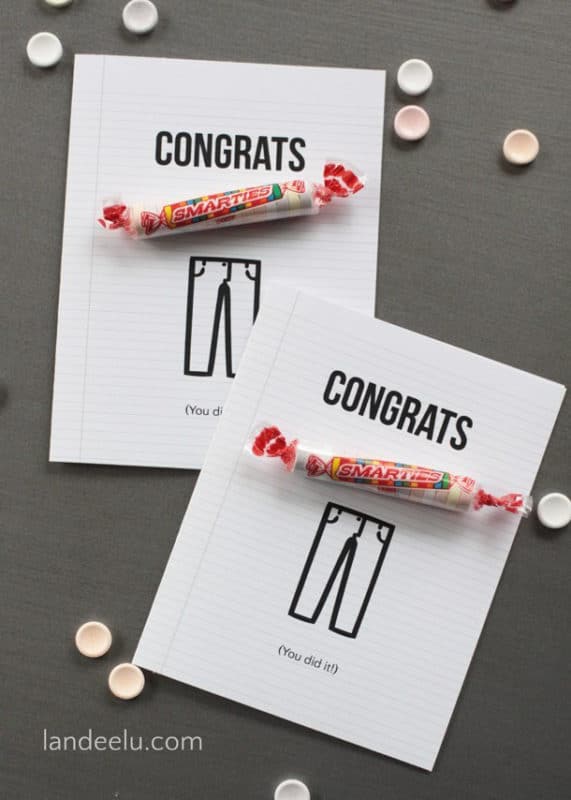 Smartie cards and other graduation gifts