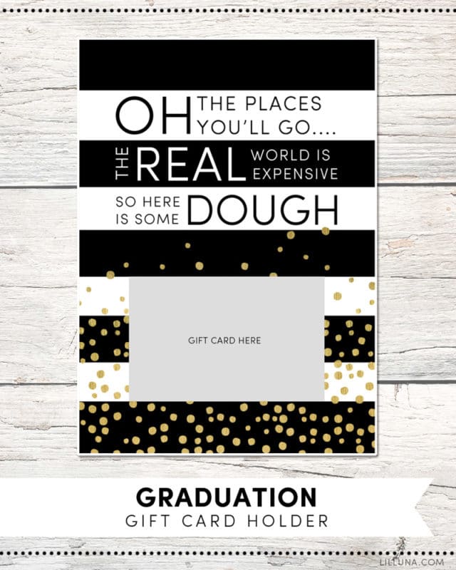 Free printable graduation gift card