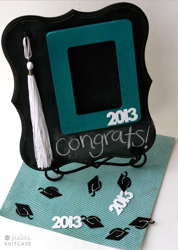 A cute painted graduation picture frame