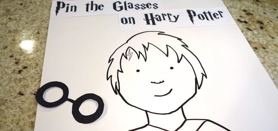 Pin the glasses on Harry Potter games