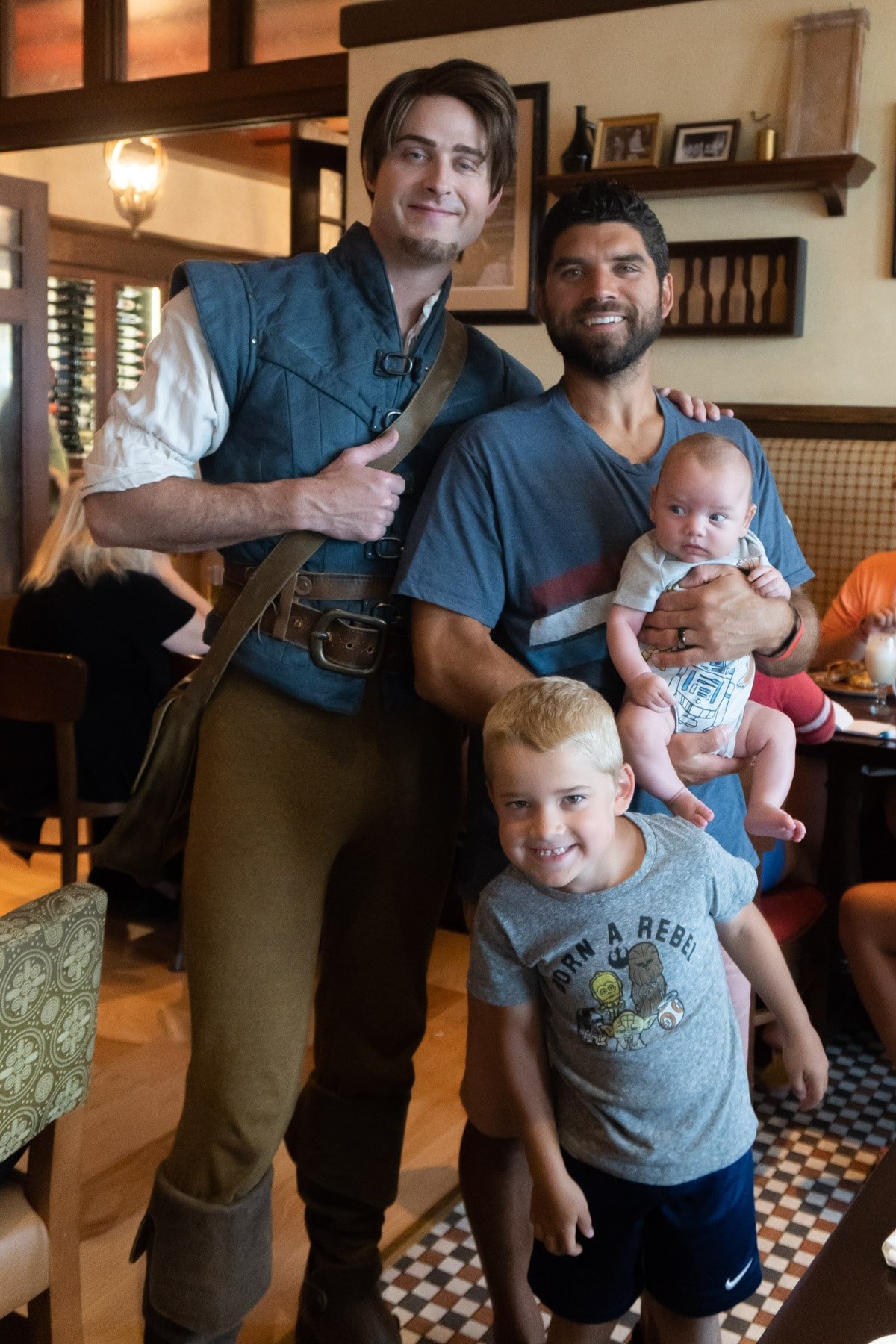 Family with Flynn Rider at Trattoria al Forno