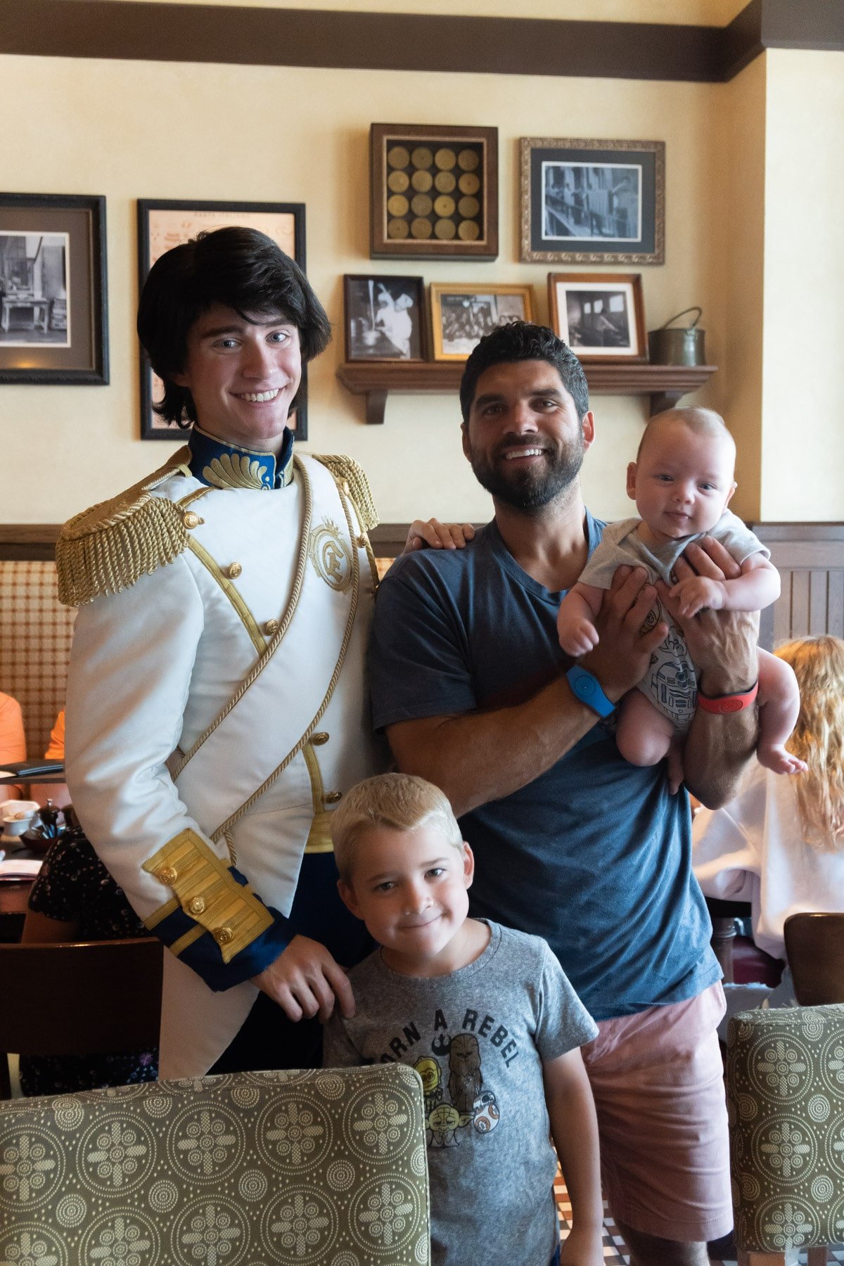 Family with Prince Eric at Trattoria al Forno