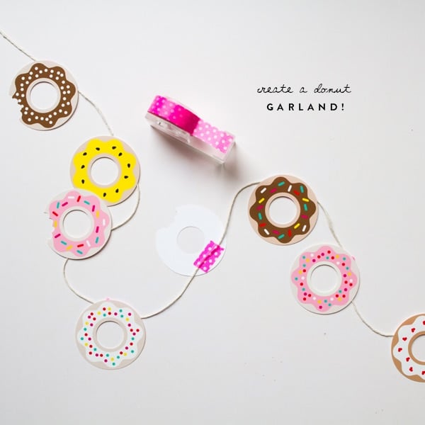 Donut garland for a donut party