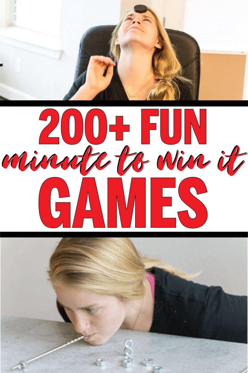 The best minute to win it games for kids, for teens, or even for adults! Over 200+ fun games that are perfect for a family reunion, for school, for school parties, and more! Easy games, fun team games, and more!