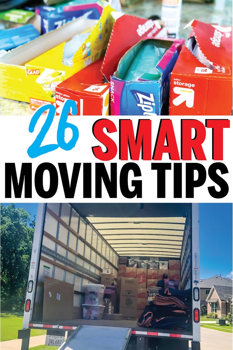 Brilliant packing and moving tips for moving long distance, out of state, or just around the corner! Great ideas and tricks that’ll work whether you’re downsizing to an apartment or moving into a house for the first time! And I love that checklist idea for keeping organized last minute!