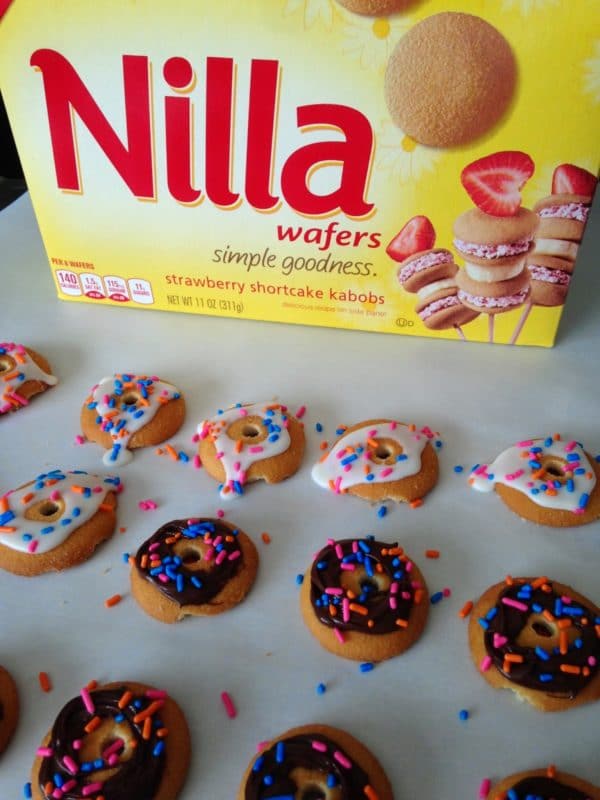 Donut party cookies from Nilla Wafers