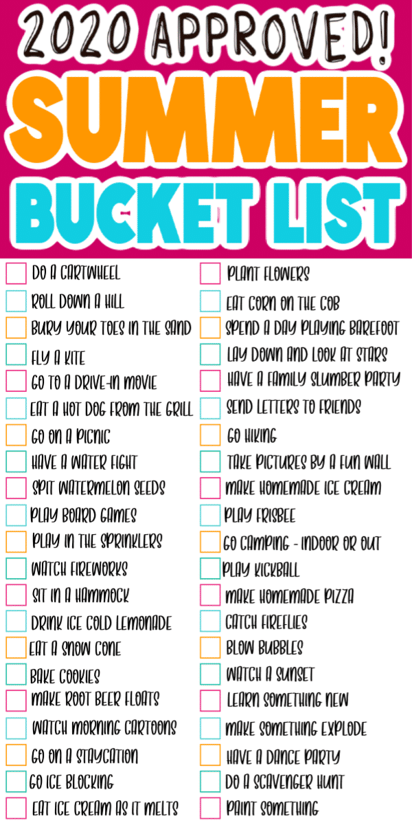 100 Fun Summer Bucket List Ideas For 2020 Play Party Plan