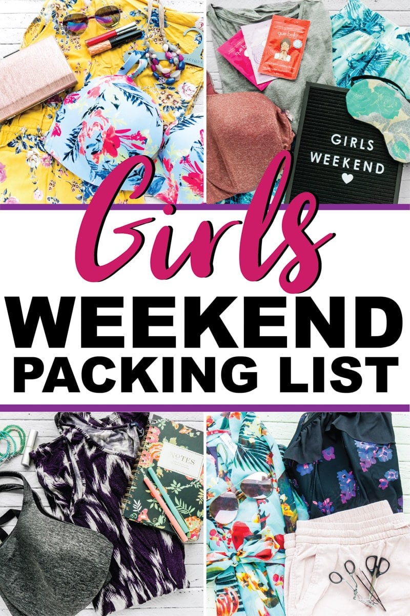 The perfect weekend packing list for a 3 day girls getaway that goes in a carry on! Perfect for a minimalist who still wants to bring cute outfits for exploring a new city! The ultimate girls weekend packing list!