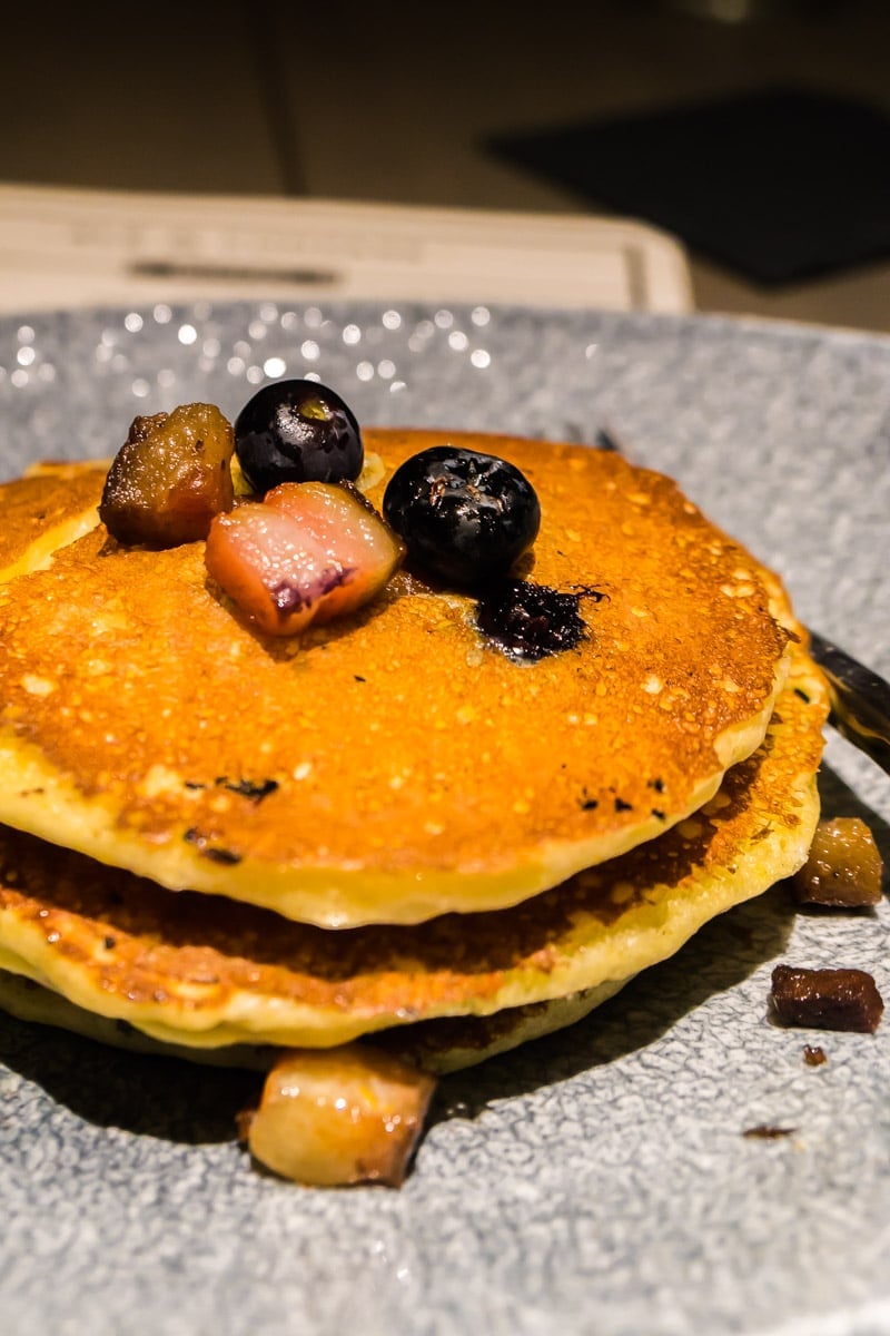 Blueberry bacon pancakes at one of the best Disney World restaurants