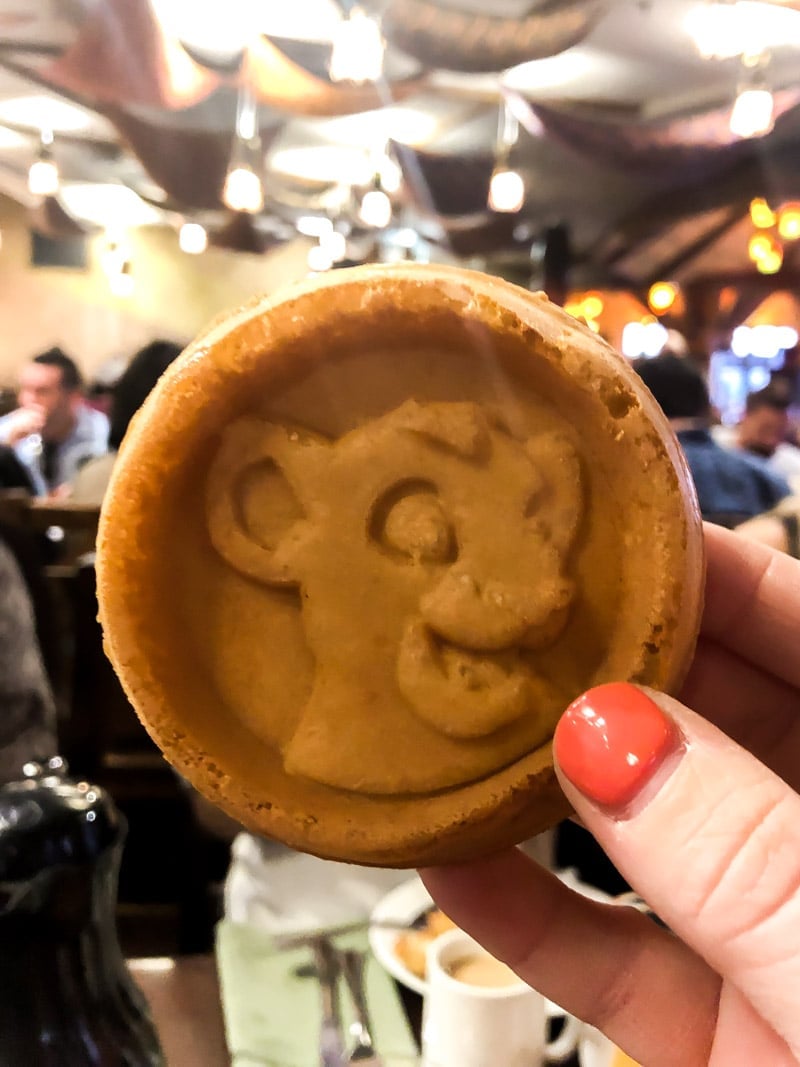 Simba waffles served at Disney World restaurants 