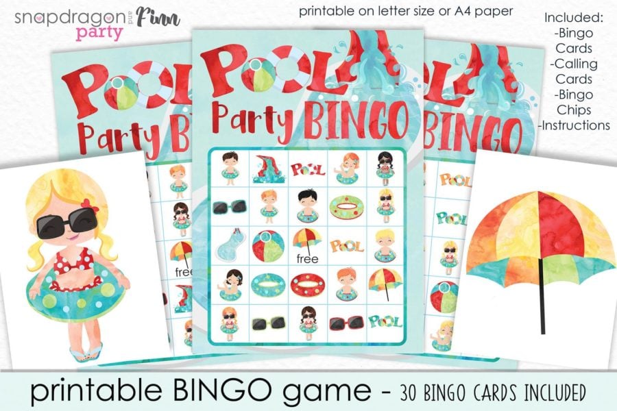 Bingo pool party games