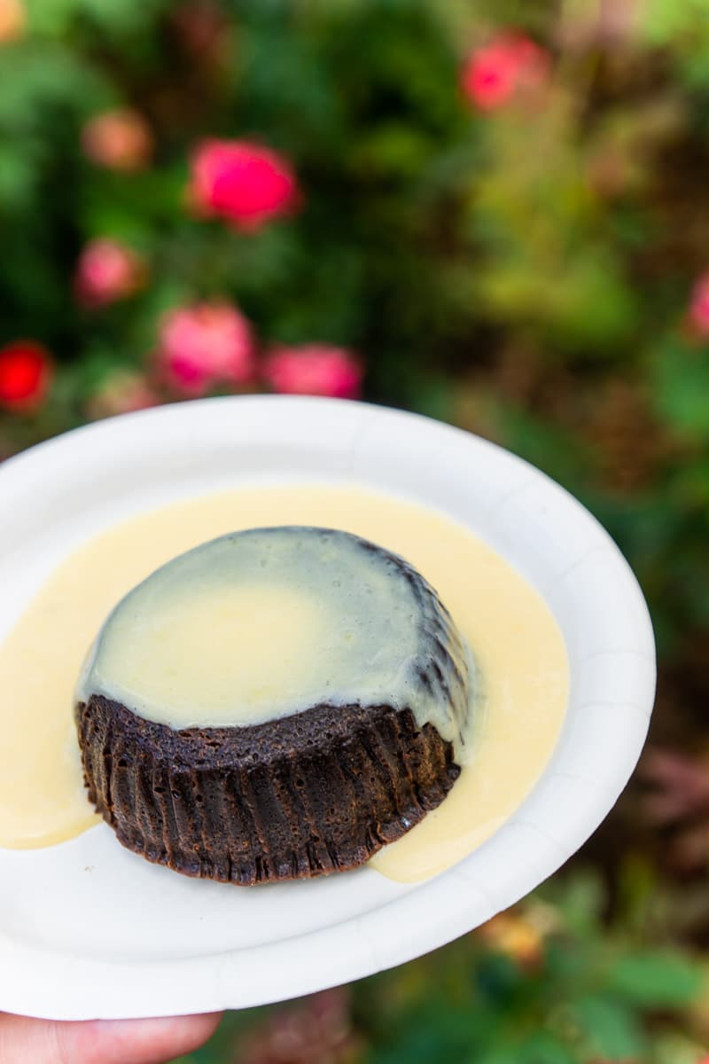 Warm chocolate pudding from Disney food and wine festival