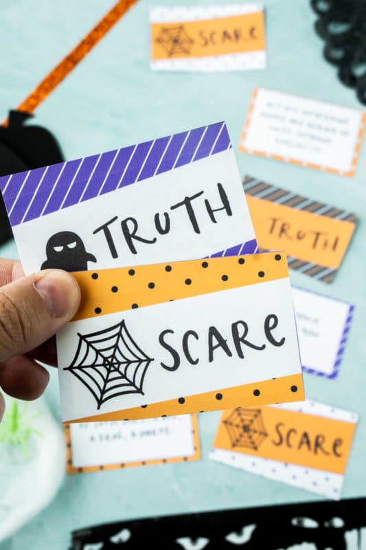 Printed out Halloween truth or dare questions for kids