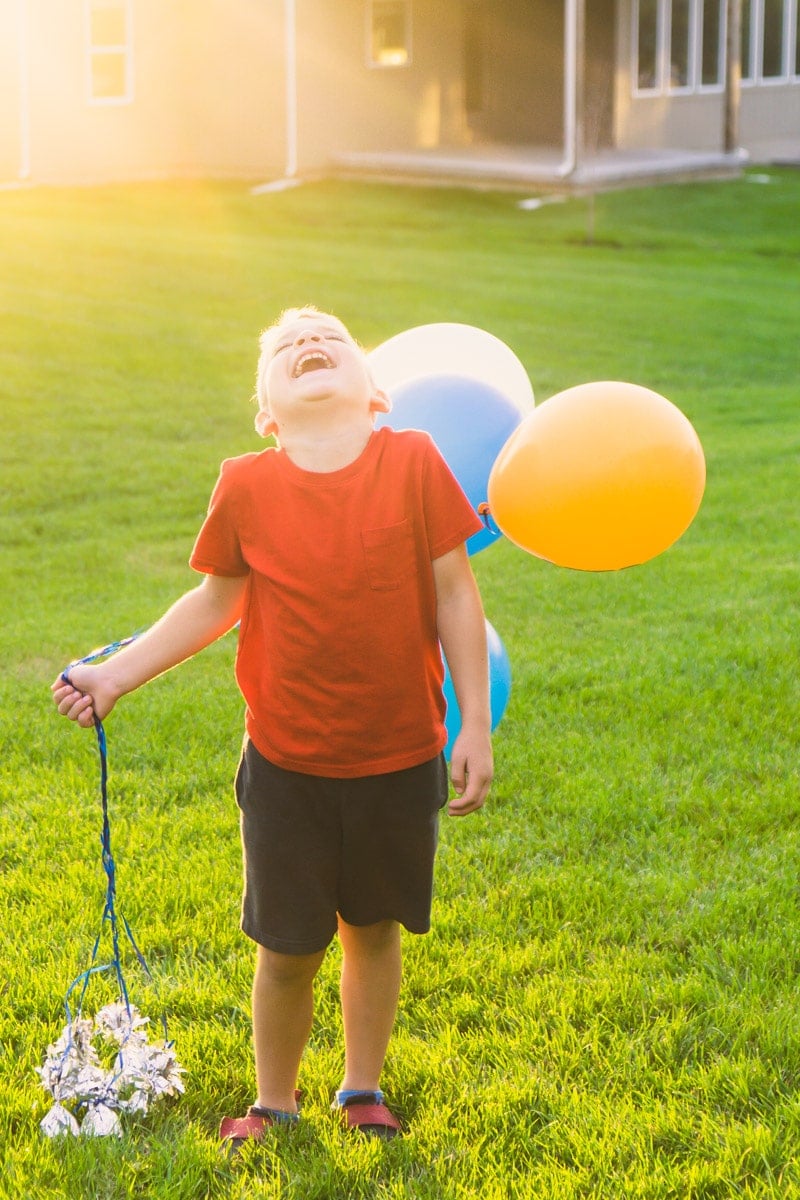 Kid laughing during spelling games