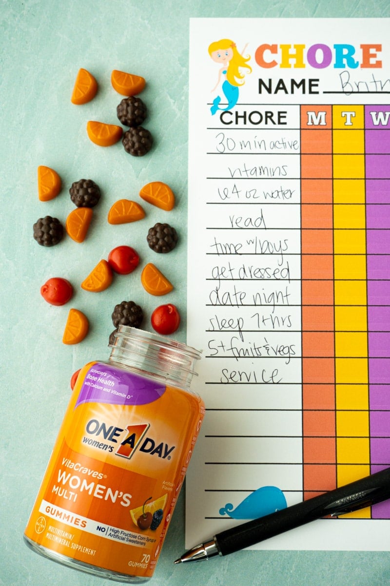 Free printable chore chart for girls