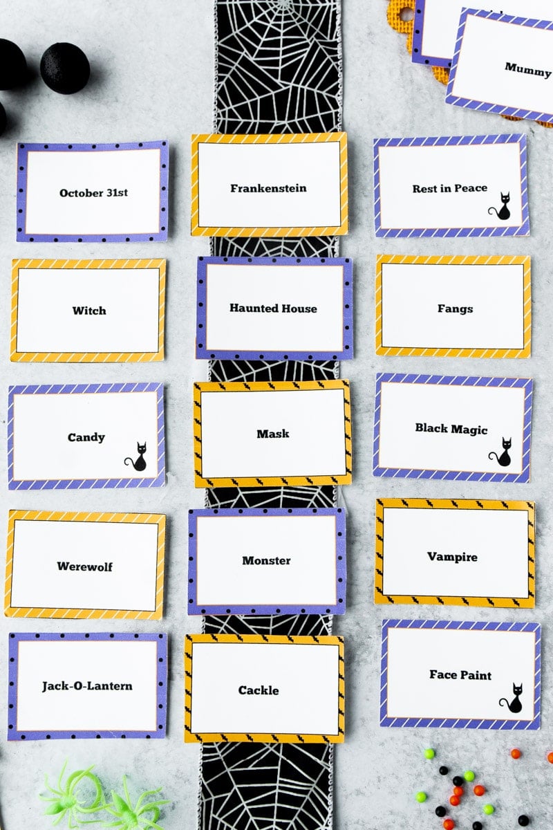 Halloween Charades Game Words List Free Printable Play Party Plan Halloween Charades Game Words List Free Printable Play Party Plan