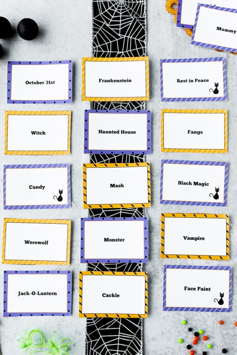 Halloween Charades Game Words List Free Printable Play Party Plan