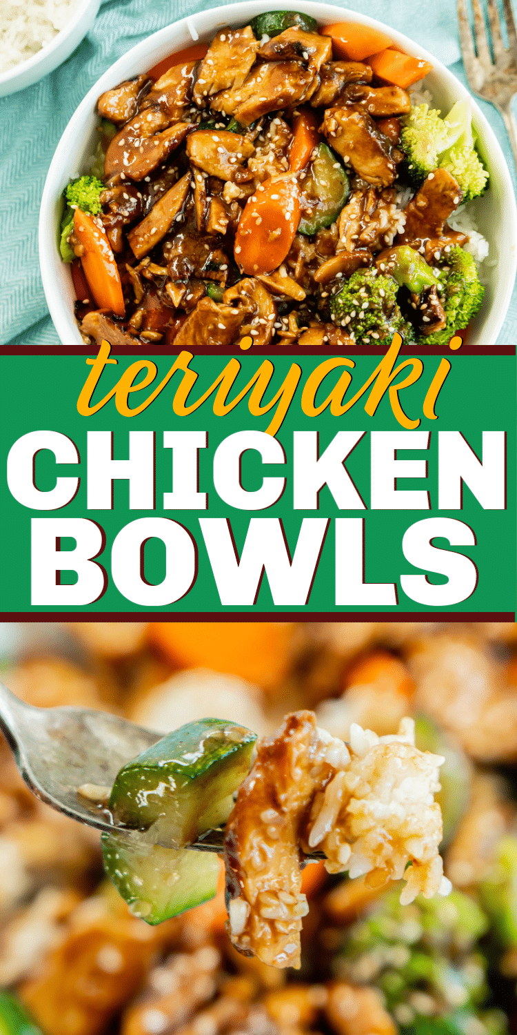 The best teriyaki chicken bowl recipe! So easy and delicious. 