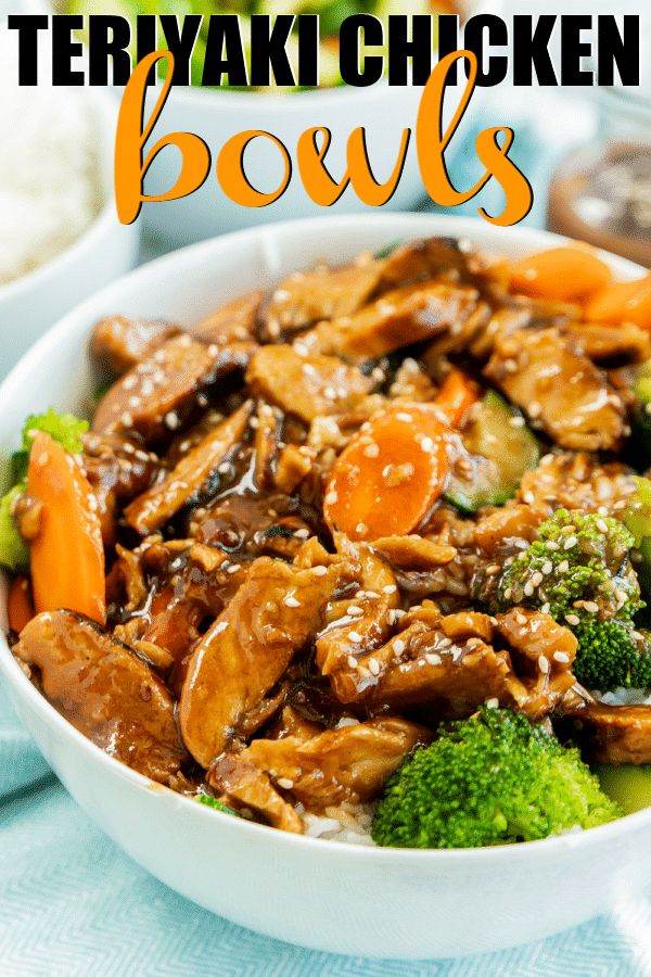 The best teriyaki chicken bowl recipe! So easy and delicious.