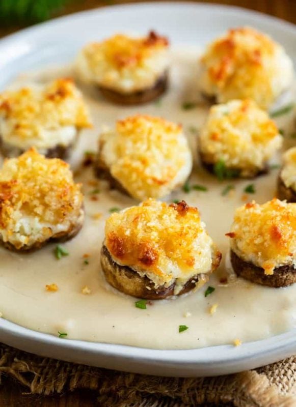 stuffed mushrooms make great Christmas appetizers