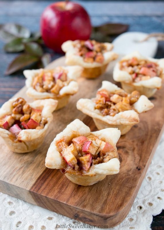 apple brie tartlets and other easy Christmas appetizers
