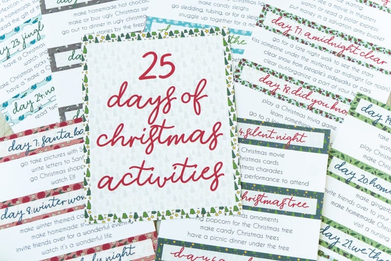 Pages of Christmas activities for families