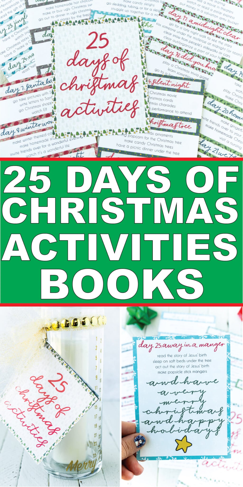 Free printable Christmas activities for families book! Perfect for kids, for teens, and even for adults or couples with no kids! Over 100 fun activities to do during the Christmas season - one to choose each day like a Christmas activities countdown! 