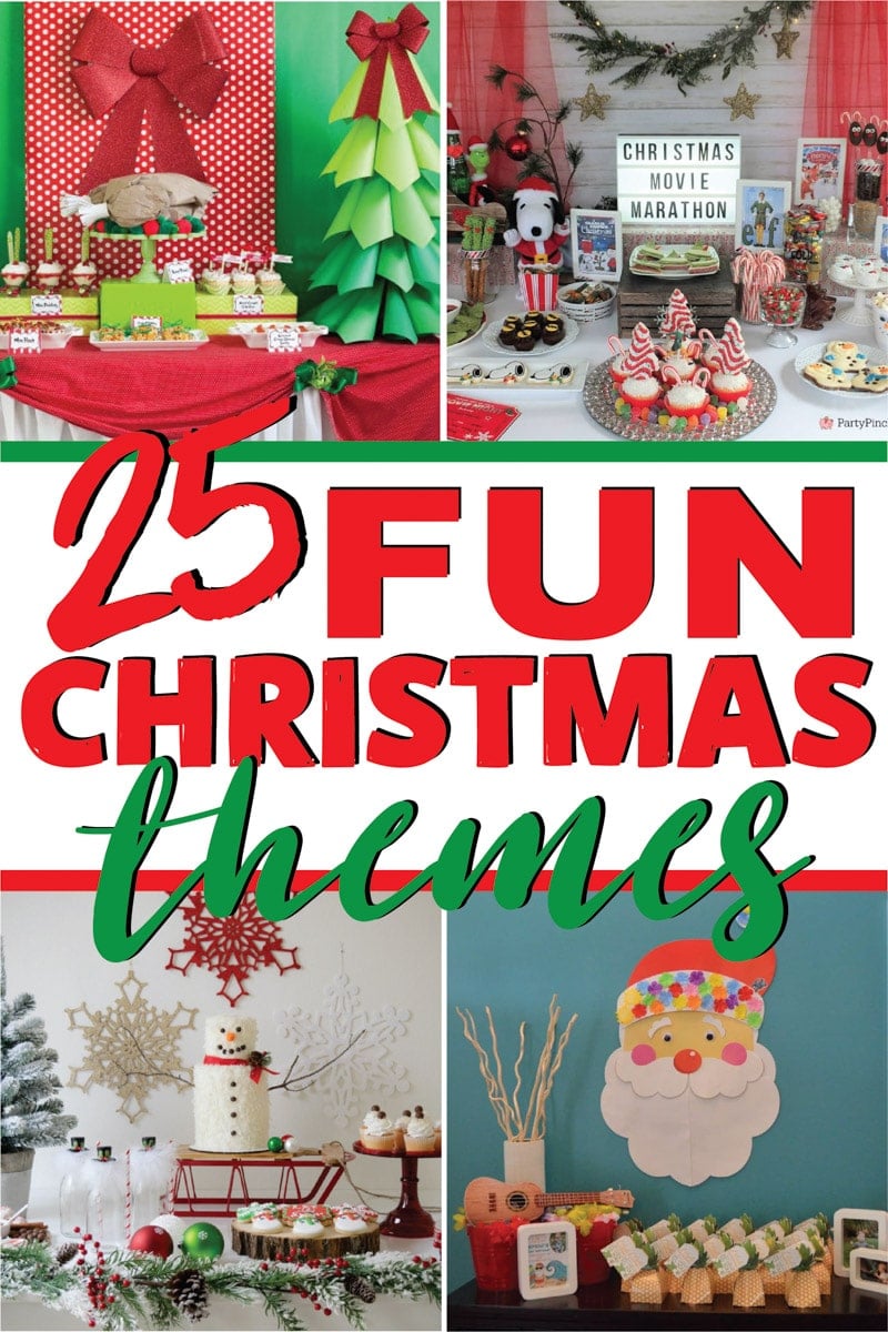 25 of the best Christmas party themes! Great ideas for adults, for kids, and party themes for the entire family! 