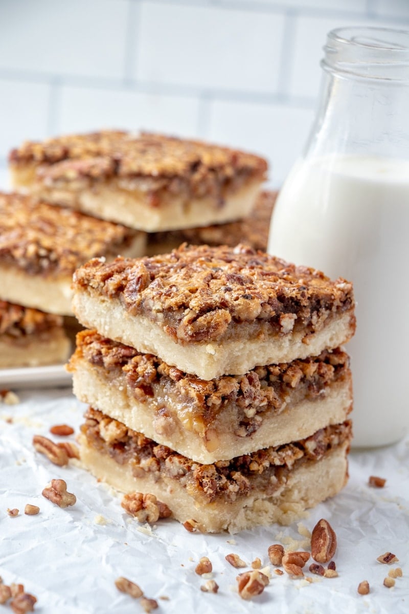 Three pecan pie bars 