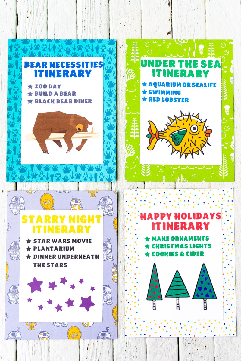 Monthly date night itiineraries personalized gifts for kids