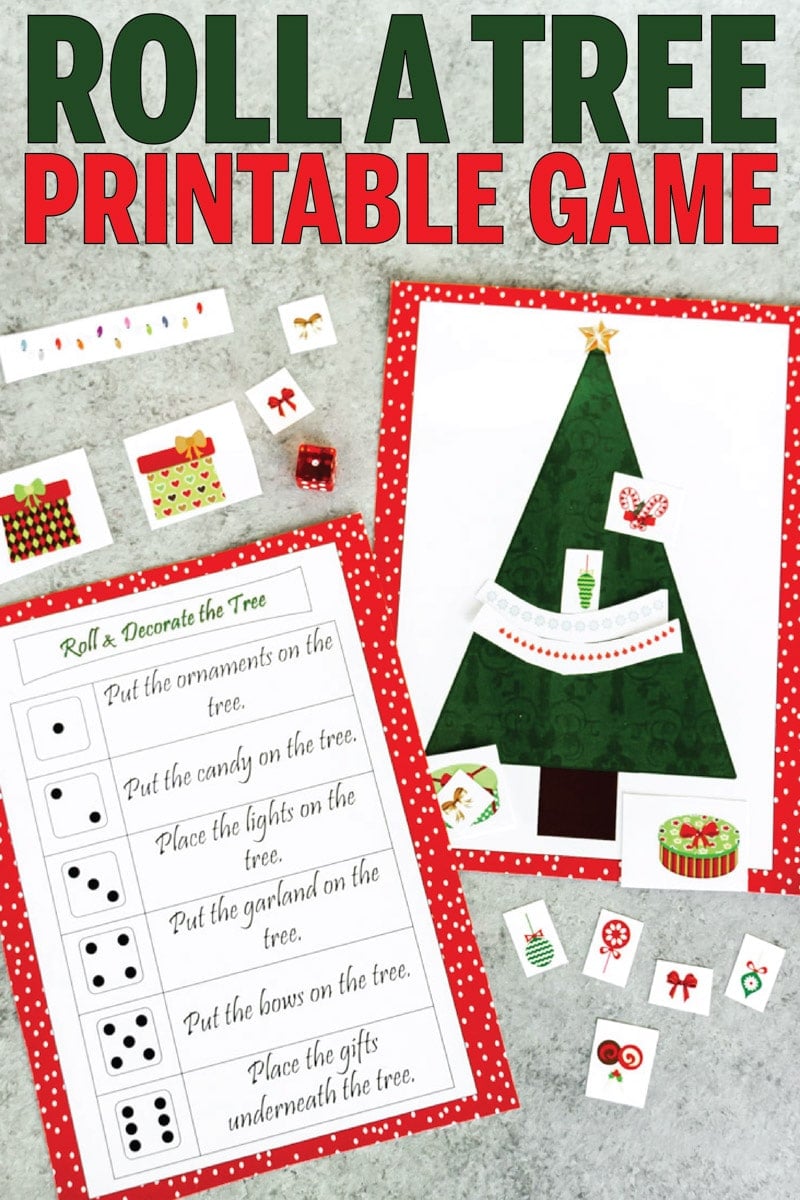 Free Printable Roll A Christmas Tree Dice Game - Play Party Plan