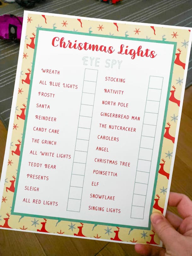 Free Printable Christmas Light Scavenger Hunt - Play Party Plan