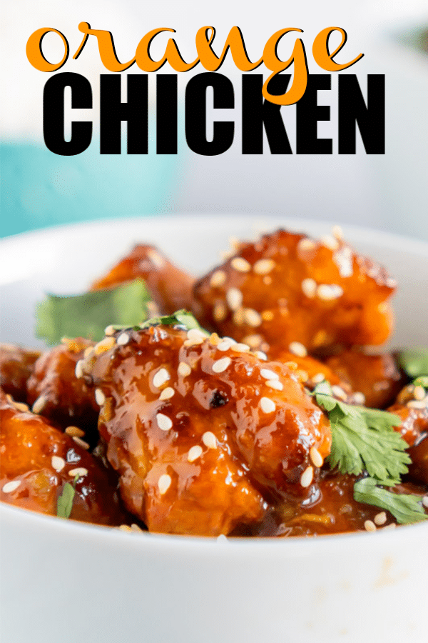 This easy orange chicken recipe starts with baked breaded chicken then gets the most delicious orange chicken sauce ever! It’s crispy, more healthy than Panda Express, and a recipe you’ll make over and over again!