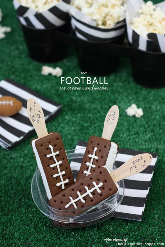 Super Bowl party ice cream sandwiches