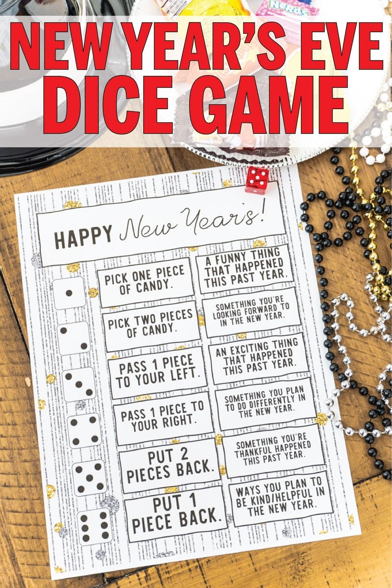 Printable New Year's Game