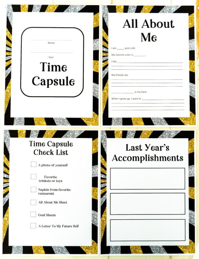 New Year's Eve Time Capsule Ideas (FREE Printable) - Play Party Plan