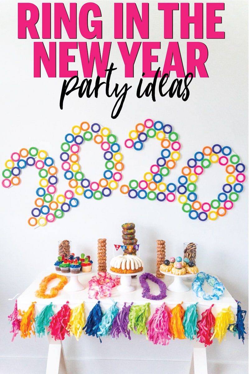 Fun ring in the new year New Year’s Eve party ideas for adults (or for teens or even for kids!). Tons o fun ideas you can DIY yourself including decorations, food ideas, simple games, and more! Perfect theme for 2020 whether you’re celebrating with friends or just looking for ideas for family fun!