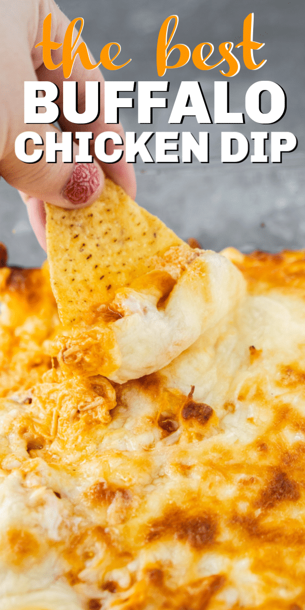 This easy buffalo chicken dip recipe is so yummy! Combine buffalo chicken with ranch, Franks buffalo sauce, and cream cheese for the best oven baked buffalo chicken dip!