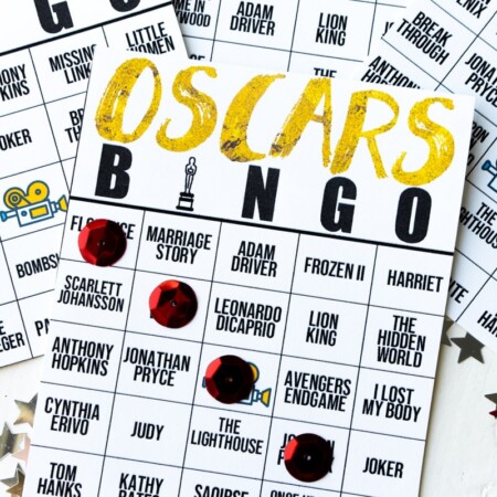 2020 Oscar bingo cards