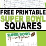 Free Printable Super Bowl Squares Template and Rules - Play Party Plan