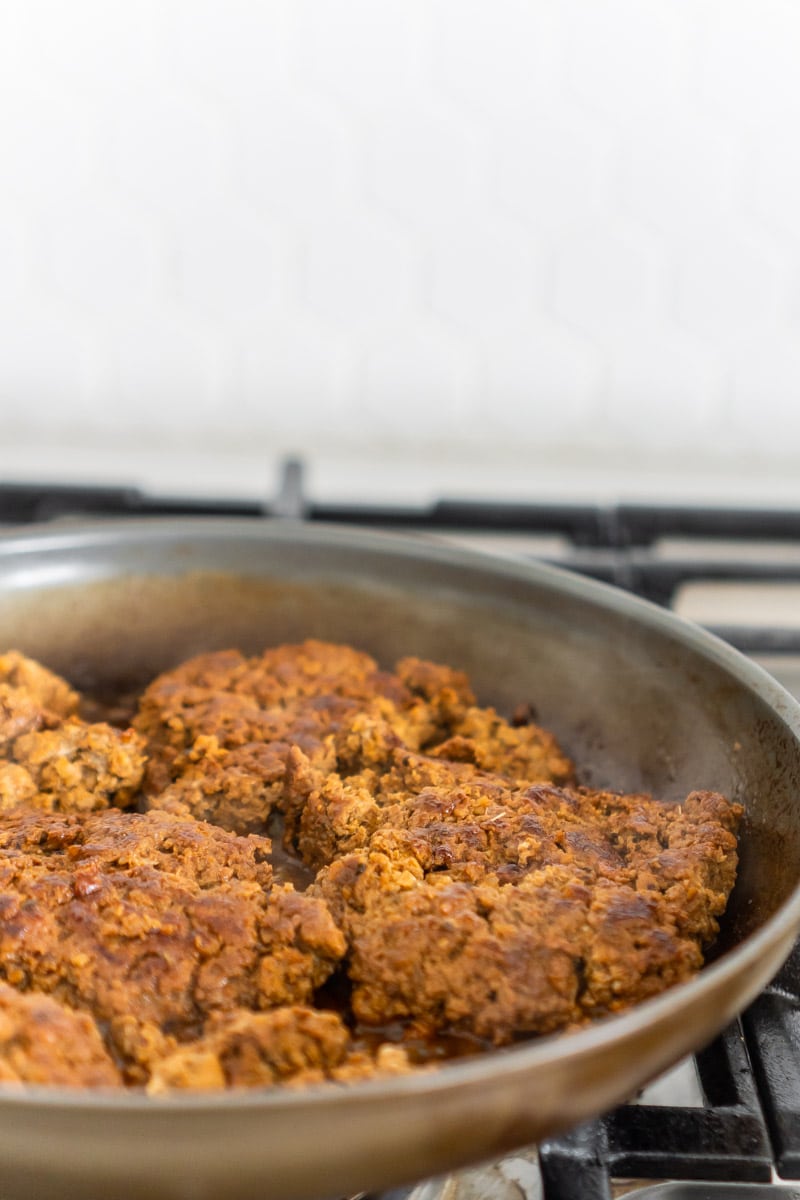 Cooking chorizo for queso fundido