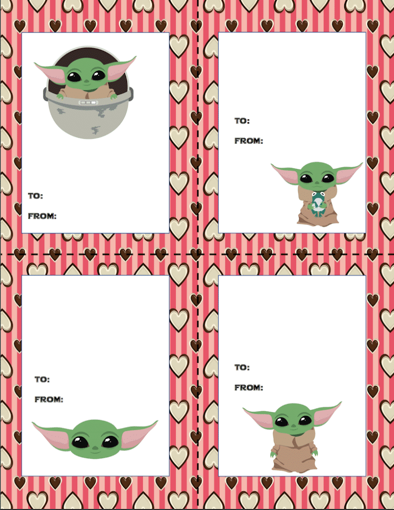 blank Baby Yoda valentines